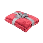 Grote polyester deken met glanzende afwerking bedrukken Cosy kleur rood