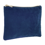 Fluwelen toilettas met gouden handvat personaliseren Elegant kleur marineblauw