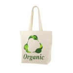 Biologisch katoenen tassen bedrukken 230 g/m2 Organic Fresh kleur beige afbeelding met logo