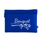 Gerecyclede toilettassen met logo RPET Voyage kleur blauw afbeelding met logo