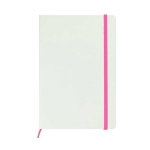 Wit A5 notitieboek laten bedrukken White Colors kleur roze