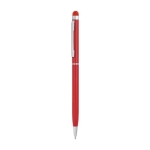 Aluminium Balpen bedrukken blauwe inkt Thin Total kleur rood