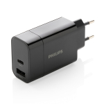 Philips 30W-wandadapter voor ultrasnel opladen kleur zwart