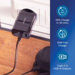 Philips 30W-wandadapter voor ultrasnel opladen kleur zwart sfeer weergave