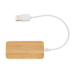 USB 2.0-hub met en kabel Bamboo Type-C-poort kleur bruin tweede weergave