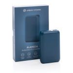 Powerbank met logo voor snel opladen drie apparaten Alameda kleur blauw weergave met doos