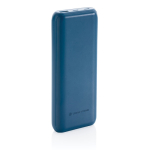 Duurzame en snelladende powerbank 20.000 mAh Pasadena kleur blauw