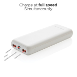 Duurzame en snelladende powerbank 20.000 mAh Pasadena kleur wit vijfde weergave