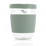 Hittebestendige koffie to go beker bedrukken 360 ml Ukiyo kleur mintgroen weergave met logo