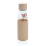 Promotionele fles met hydratatie-tracking 600ml Crystal Ukiyo kleur lichtbruin weergave met logo