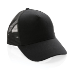 Duurzame katoenen trucker cap bedrukken Eco Mesh kleur zwart zevende weergave