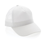 Duurzame katoenen trucker cap bedrukken Eco Mesh kleur wit zevende weergave