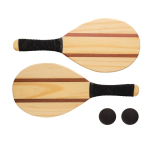 Set houten strandrackets met hoes Wood Beach Tennisset kleur bruin tweede weergave