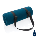 Waterafstotende RPET opvouwbare picknickdeken met logo Coating kleur marineblauw