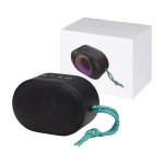 Compacte draadloze speaker met sfeerlicht en diverse functies kleur zwart