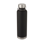 Grote thermos sportfles met metallic streep 1L Sport Large kleur zwart