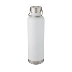 Grote thermos sportfles met metallic streep 1L Sport Large kleur wit