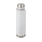 Grote thermos sportfles met metallic streep 1L Sport Large kleur wit