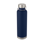 Grote thermos sportfles met metallic streep 1L Sport Large kleur donkerblauw