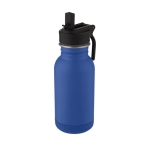 Kleine stalen sportfles met tuit voor kinderen 400ml Kids kleur blauw