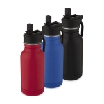 Kleine stalen sportfles met tuit voor kinderen 400ml Kids kleur blauw tweede weergave meerdere kleuren