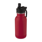 Kleine stalen sportfles met tuit voor kinderen 400ml Kids kleur rood