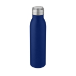 Roestvrijstalen sportfles met logo van 700 ml metalen deksel Harper kleur blauw