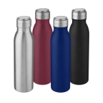 Roestvrijstalen sportfles met logo van 700 ml metalen deksel Harper kleur blauw tweede weergave meerdere kleuren