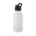 Stalen bidons bedrukken, sportmondstuk en matte afwerking 500ml Match kleur wit