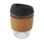 Glazen beker met kurkgreep 360 ml Takeaway Cork Grip kleur zwart tweede weergave