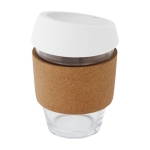 Glazen beker met kurkgreep 360 ml Takeaway Cork Grip kleur wit tweede weergave