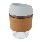 Glazen beker met kurkgreep 360 ml Takeaway Cork Grip kleur grijs tweede weergave