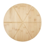 Pizzabord met 6 vakken en bijbehorende accessoires Bamboo kleur naturel tweede weergave voorkant