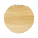 Compacte bamboe zakspiegel met klein compartiment Bamboo kleur naturel derde weergave