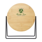 Bamboe 360° draaibare staande spiegel met logo Bamboo kleur naturel