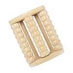 Promotionele bamboe 3 roller voetmassageapparaat Bamboo kleur naturel derde weergave