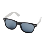 Tweekleurige zonnebril met logo en witte pootjes White Temples kleur zwart