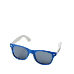 Tweekleurige zonnebril met logo en witte pootjes White Temples met afdrukgebied