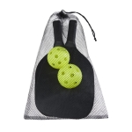 Set zwarte houten peddels met 2 ballen Total Black kleur zwart tweede weergave met doos