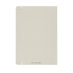 Elegant waterdicht papieren notitieboekje A5 Stonepaper Hard kleur gebroken wit tweede weergave achterkant