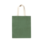 Bedrukte jute tas met katoenen handvatten 240 g/m2 Juco Colors kleur groen  negende weergave