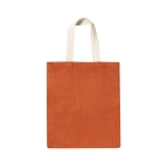 Bedrukte jute tas met katoenen handvatten 240 g/m2 Juco Colors kleur oranje  negende weergave