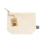 Fairtrade katoenen toilettas bedrukken 180 g/m2 Dun Fairtrade kleur naturel  negende weergave