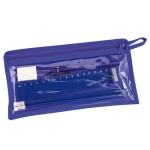 Non-woven etuiset met 7 accessoires Transparant kleur blauw