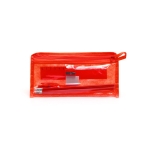 Non-woven etuiset met 7 accessoires Transparant kleur rood  negende weergave