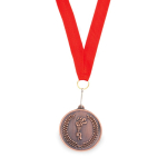 Metalen medaille bedrukken met rood lint Rank  negende weergave