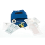 EHBO-kit met 17 accessoires en klittenband Emergency kleur blauw