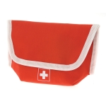 EHBO-kit met 17 accessoires en klittenband Emergency kleur rood