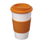 Geïsoleerde plastic koffiemok 350 ml Takeaway Grip American