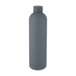 Bedrukte thermosfles met modern design en matte afwerkling 1L Spring kleur donkergrijs